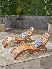 Lilieum Wood Chaise Lounge