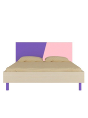 Adamek Queen Bed in Lavender Purple & English Pink Colour