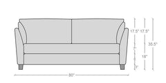 Mauk 3 Seater Sofa - Mohagony Brown