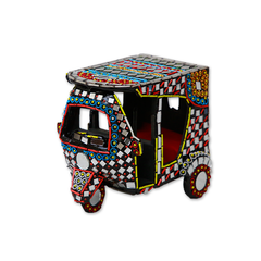 Decorative Glass Work Rickshaw - Large