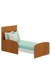 Abby Convertible Baby Crib in Satin White & Honey Finish