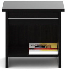 Aruba Bed Side Table - Dark Brown
