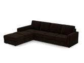 Austin 6 Seater Sectional Sofa - Dark Brown
