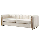 Plush Velvet Three Seater Sofa