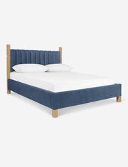 densire Upholstered Bed (Blue)