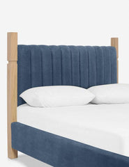 densire Upholstered Bed (Blue)
