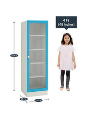 Adelmis Study Desk and Bookshelf Set In Azure Blue Finish