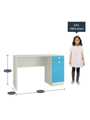 Adelmis Study Desk and Bookshelf Set In Azure Blue Finish