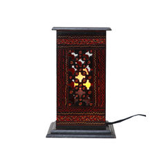 Red Laquer Wooden Lamp