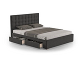Jade Upholstered Double Bed