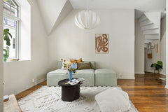 Cumulus modular cloud sofa in sage, left view