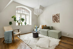 Cumulus modular cloud sofa in sage, room view