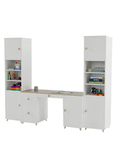 Salina Study Table in Frosty White