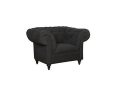 Andres 1 Seater Sofa - Black Leatherite