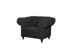 Andres 1 Seater Sofa - Black Leatherite