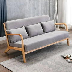 Liwaryon Beech Wood Two Seater Sofa