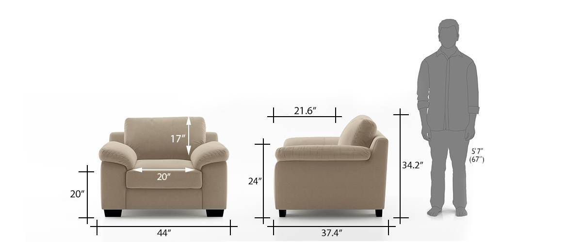 Embrace 1 Seater Sofa - Sandy Brown