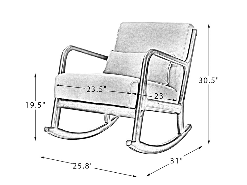 Ankara Rocking Chair - Grey