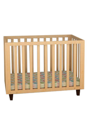 Paxton Adjustable Height Birch Wood Crib in Natural