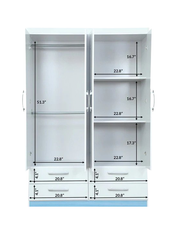 Morinari 4 Door Wardrobe with 4 Drawers