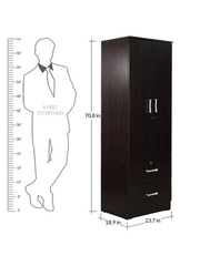 Deonca 2 Door Wardrobe with Drawers