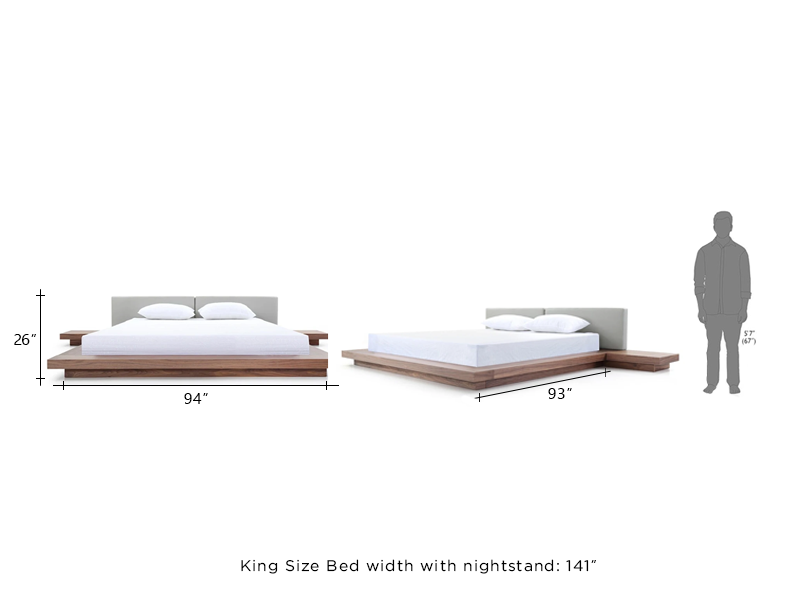 Brisk Double Bed with side Tables