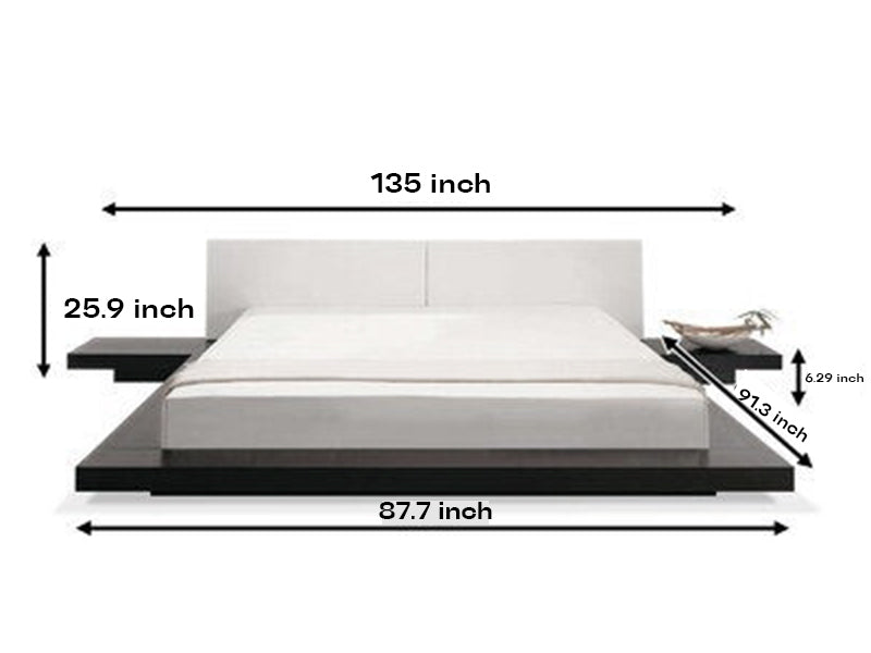 Brisk Double Bed with side Tables