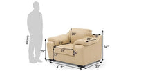 Dungen 1 Seater Sofa - Beige