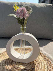 Donut Vase with Glass Tube