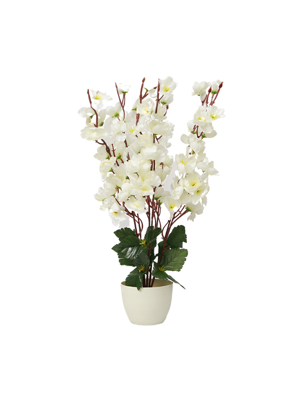 Floral Pot Planter-White flowers