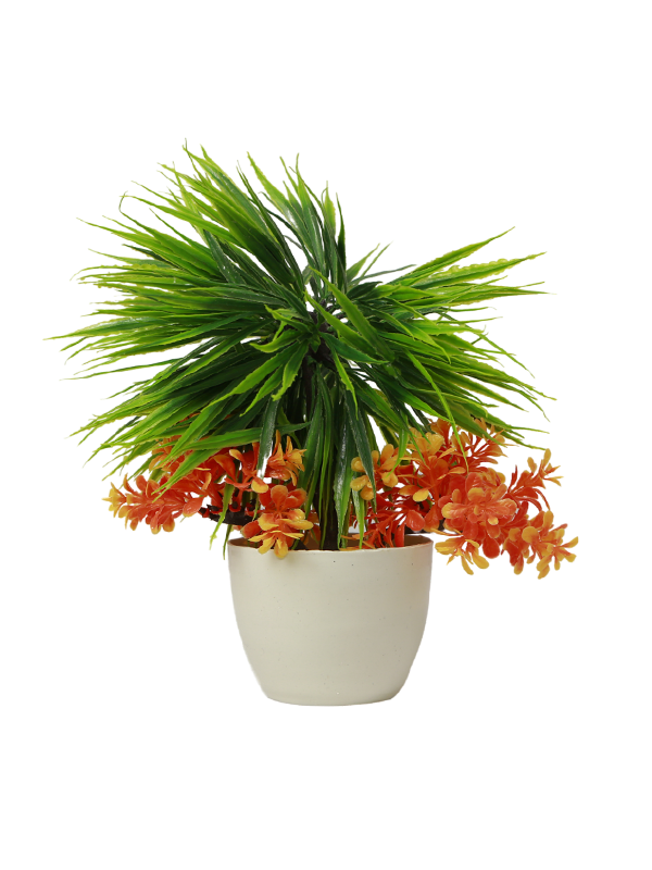 Round Pot planter-Pine leaves