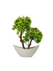 Lime foliage two tree planter-boat pot