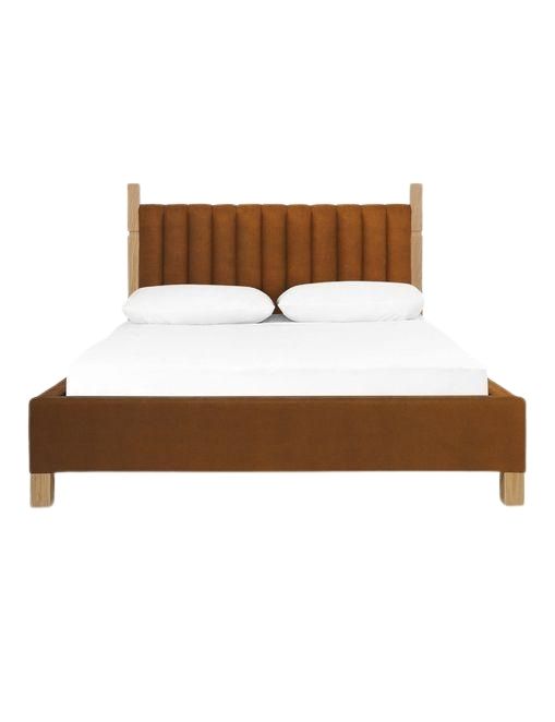 Edus Upholstered Bed (Brown)