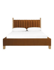 Edus Upholstered Bed (Brown)