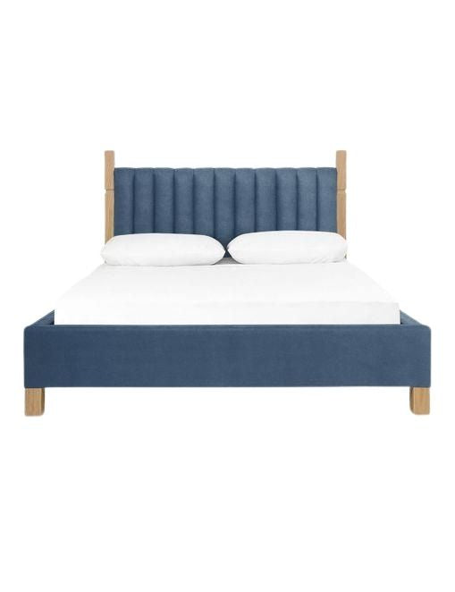 densire Upholstered Bed (Blue)