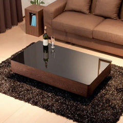 Glass top coffee table