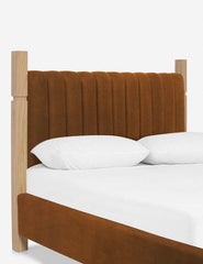 Edus Upholstered Bed (Brown)