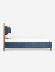 densire Upholstered Bed (Blue)