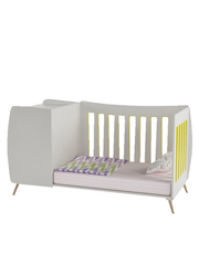 Emery Crib with Removable Side Railing in Yellow color