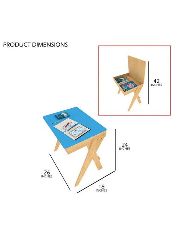 Glaser Study Table in Blue