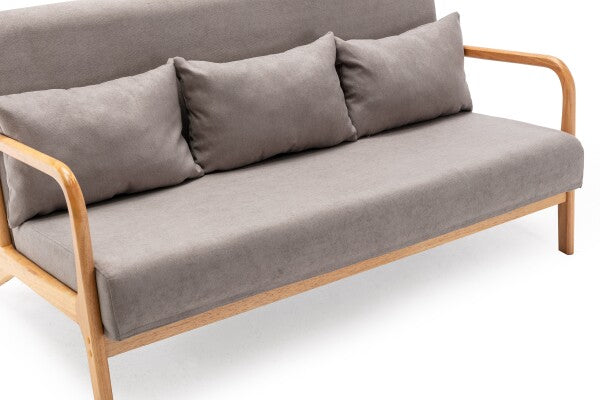 Liwaryon Beech Wood Two Seater Sofa