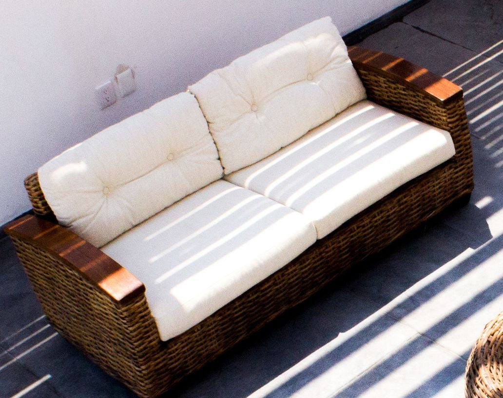 Terrace wicker 3 seater sofa