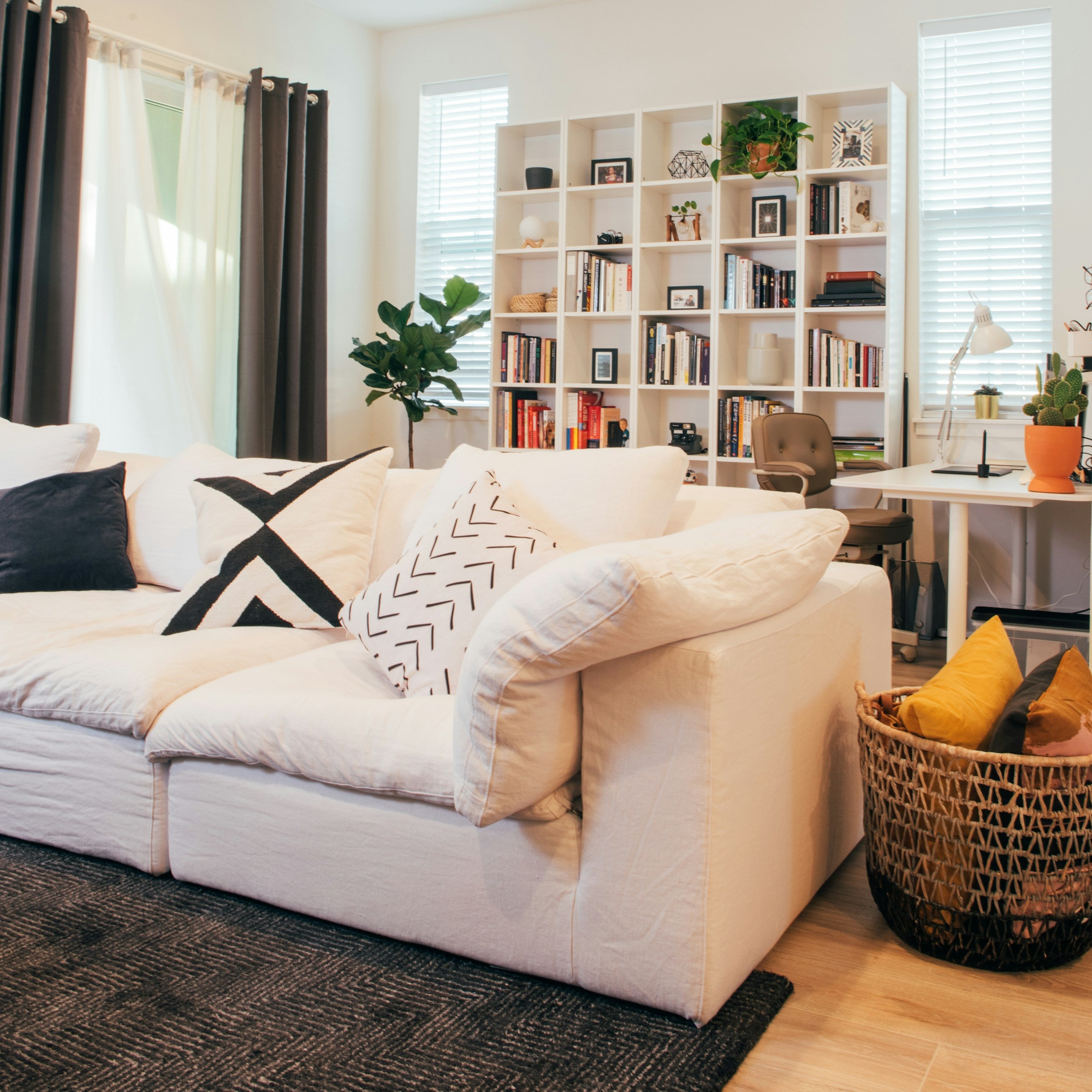 Nimbus cloud sectional sofa, side angle