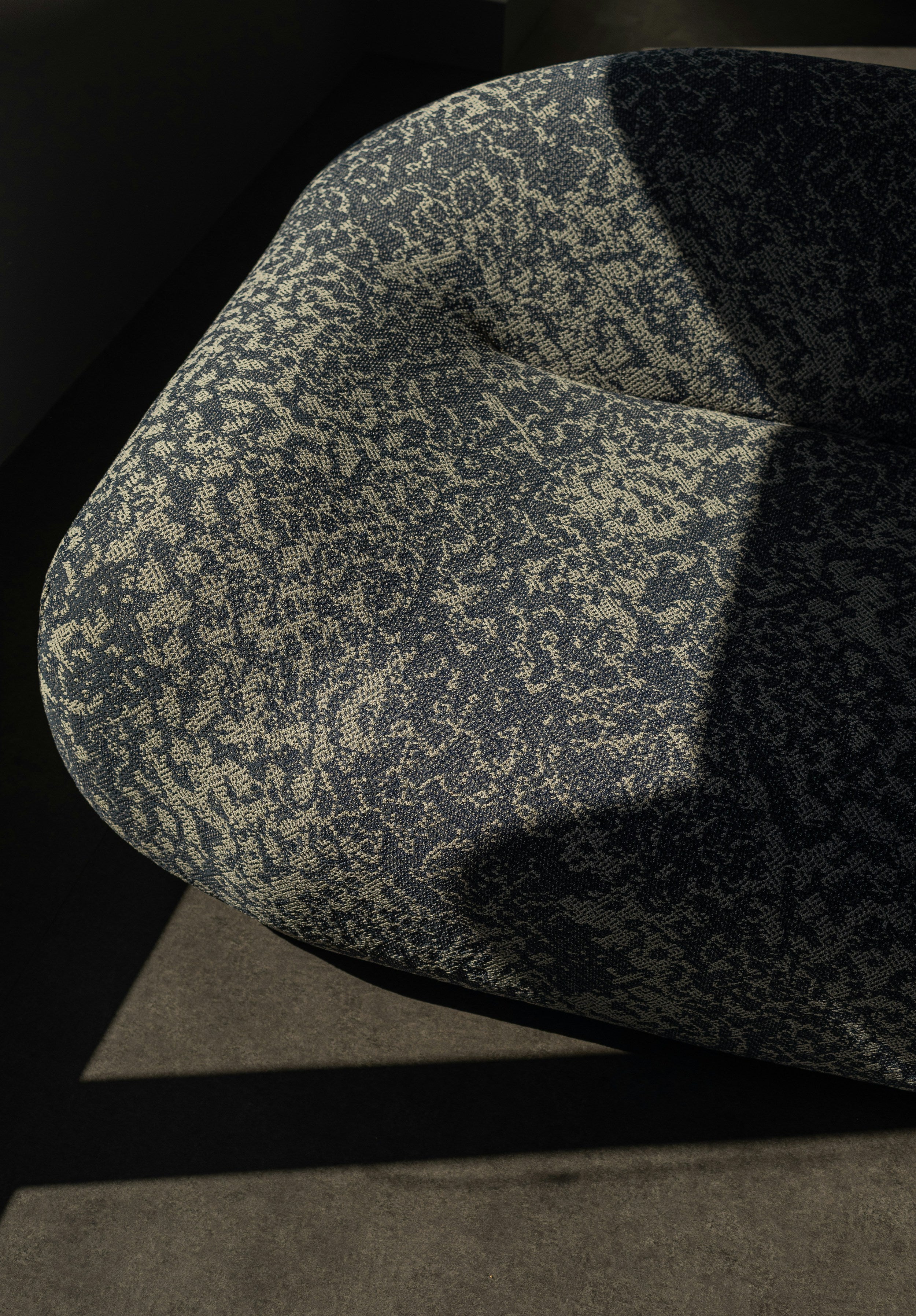 Pebble sculptural cloud sofa, fabric close-up
