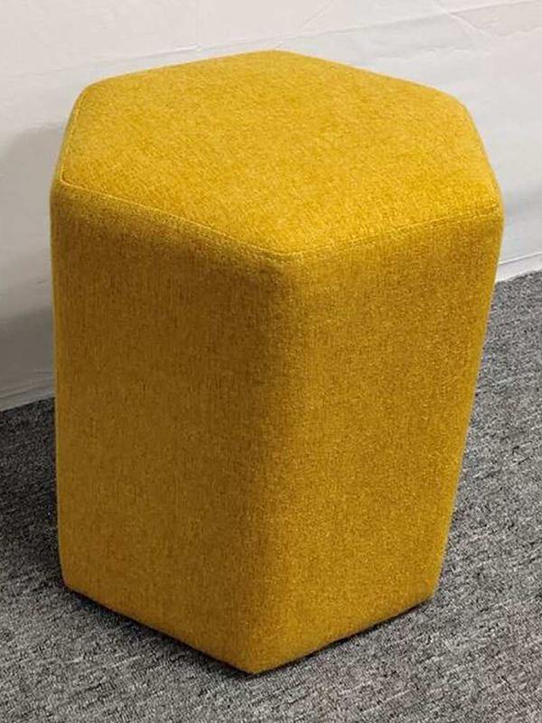 Stanley - Upholstered Mustard Sofa Stool